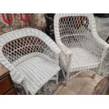 Two rattan armchairs. Structurally sound and sturdyMinor losses to paint in areasNo major defects to