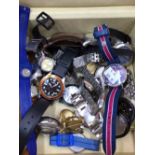 A collection of wristwatches to include Fossil, Casio, D&G, Focus, Sekonda, Storm, Samsung Gear S2