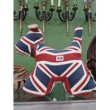 A union flag dog doorstop.