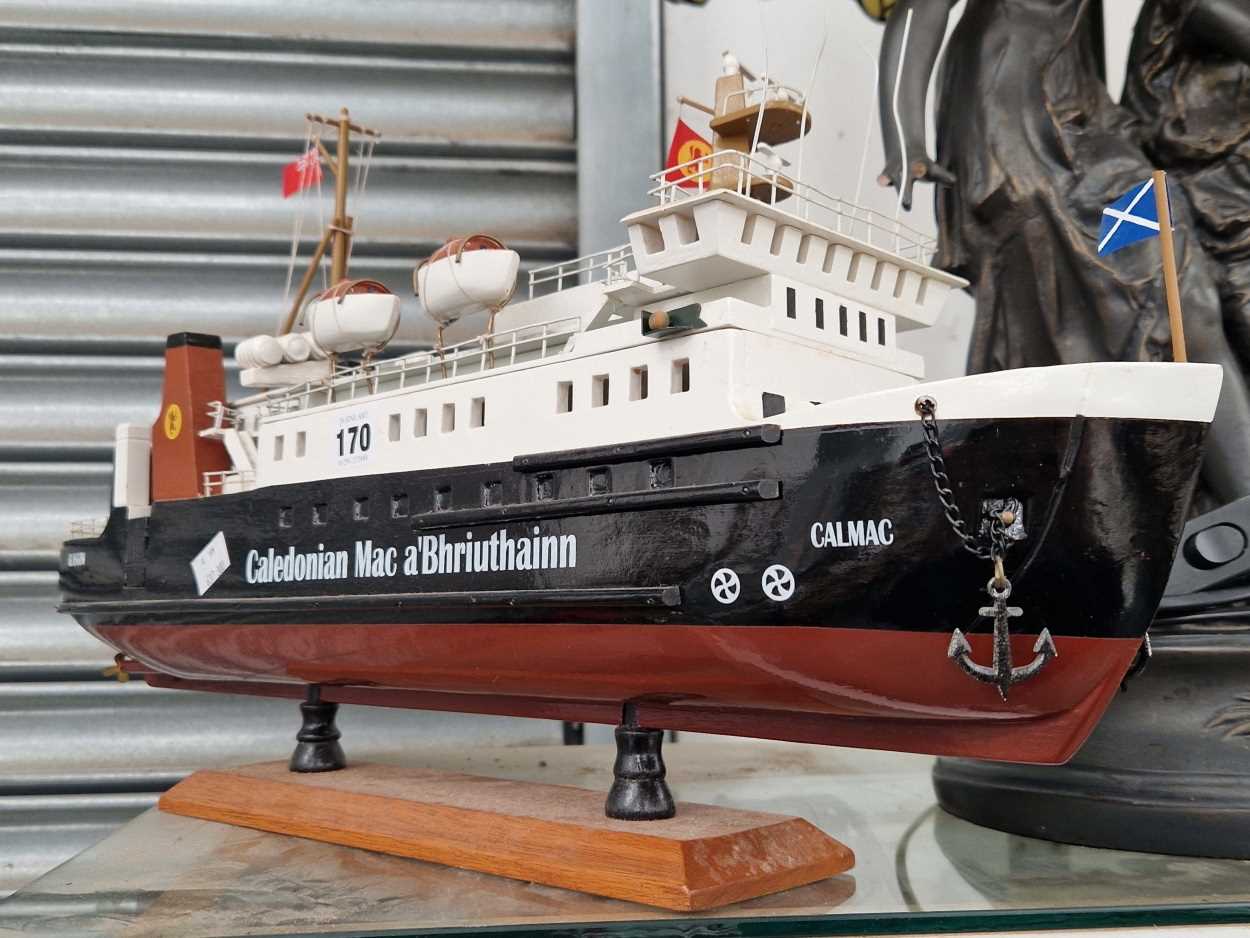 A scale model of a Caledonian ferry