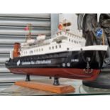 A scale model of a Caledonian ferry