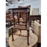 Oak stool and a country side chair.