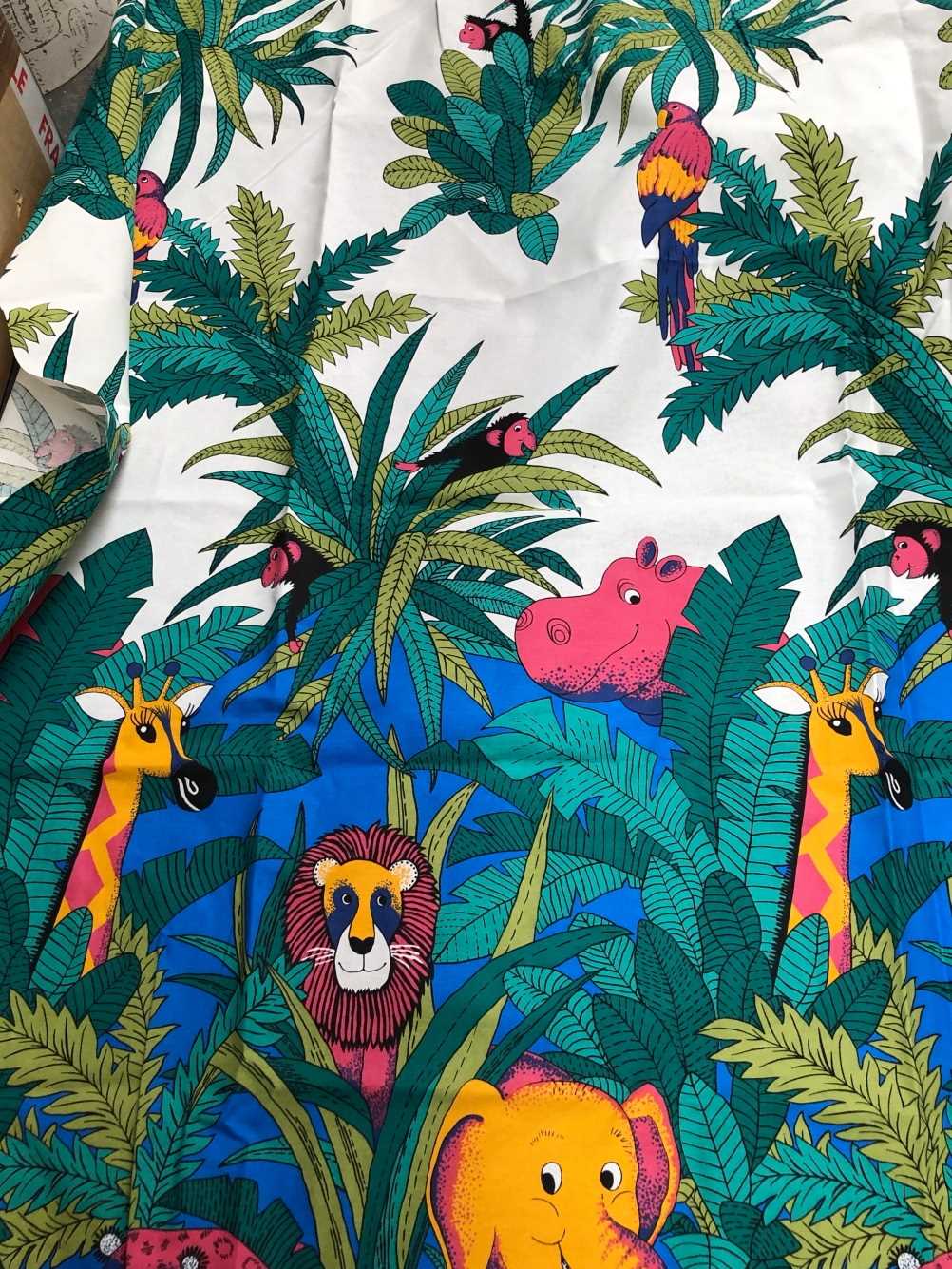 Two Robert Kime Ltd silk embroidered cushions together with lengths of textile printed with chimps - Image 20 of 29