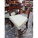 Six Georgian dining chairs.