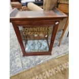 A Vintage display cabinet with Rowntrees logo