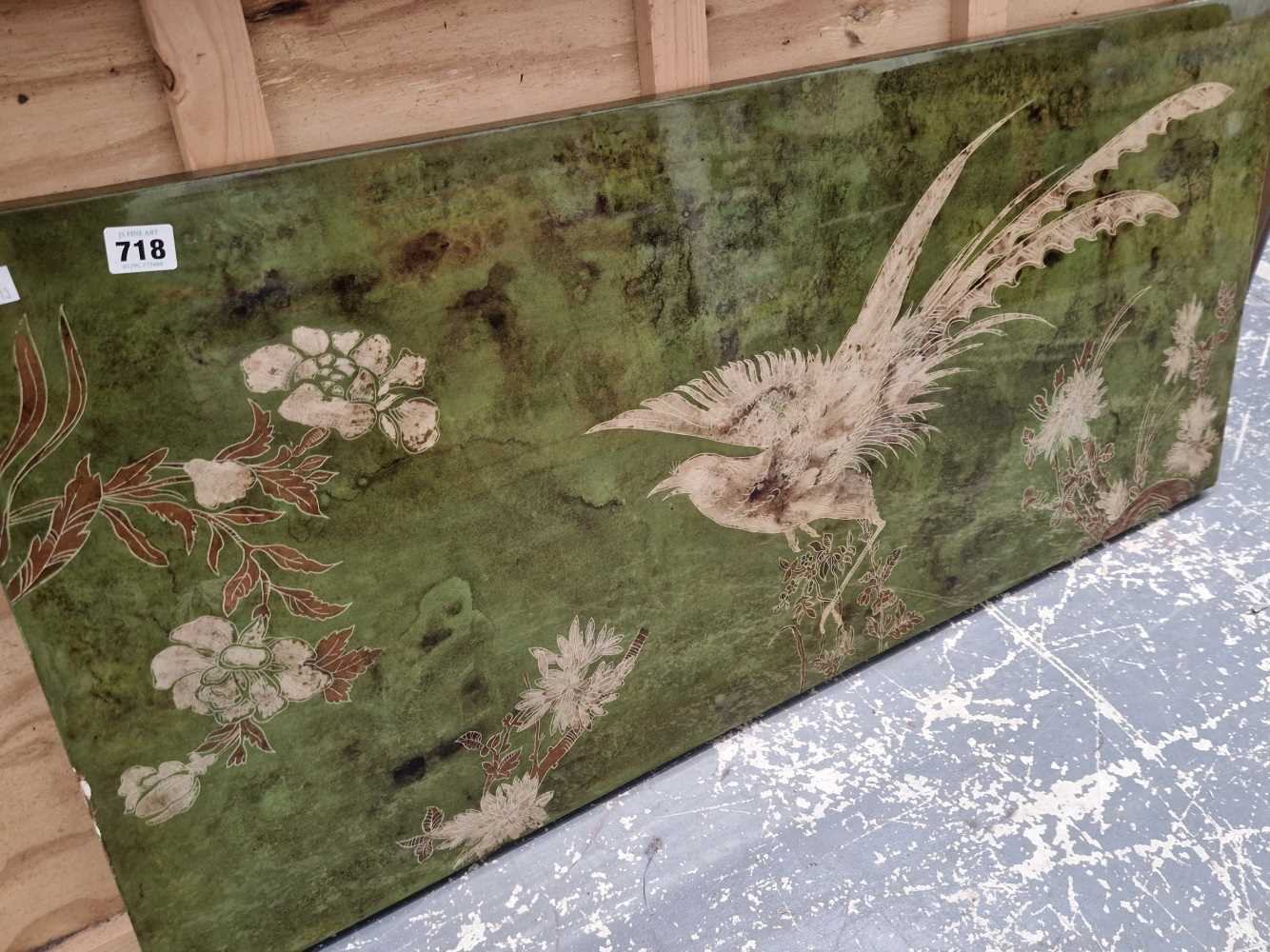 A large decorative lacquer panel.