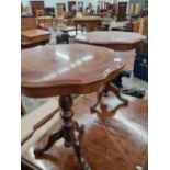 A pair of occasional tables. Modern with some minor wear and light scuffs and scratches. Diameter