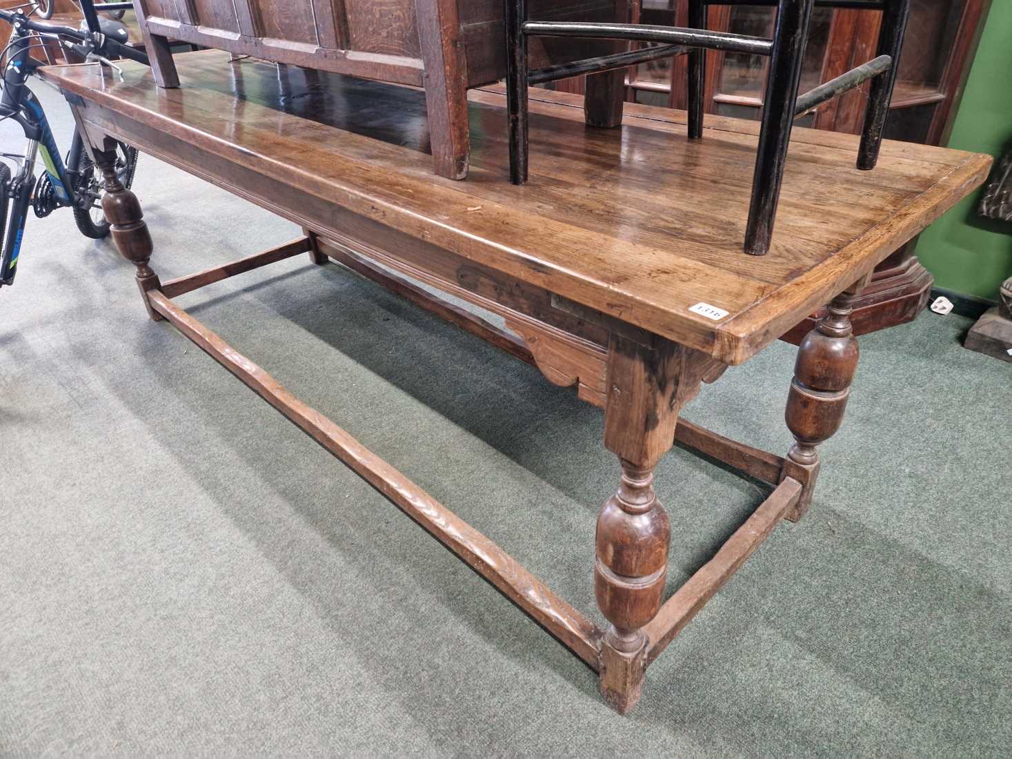 An oak refectory table