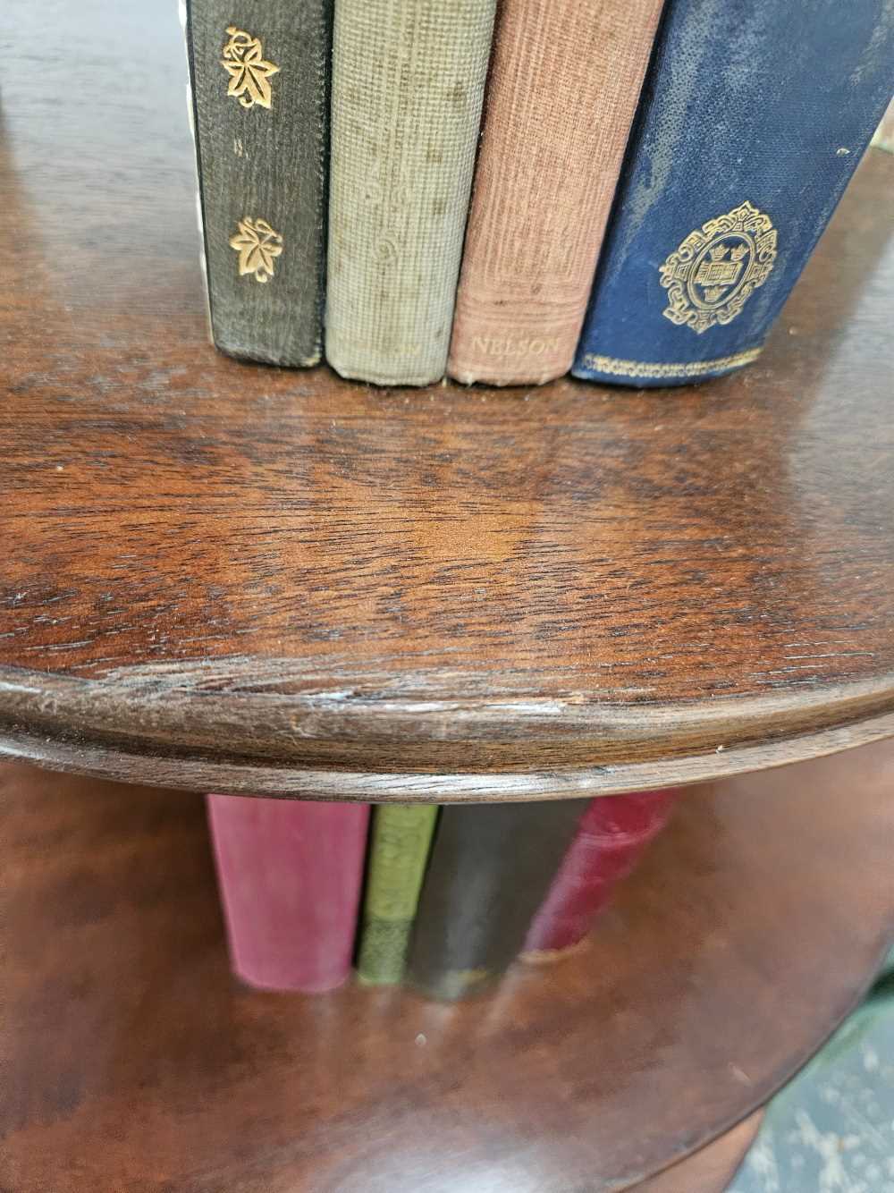 A Georgian style mahogany revolving bookcase. - Image 17 of 17