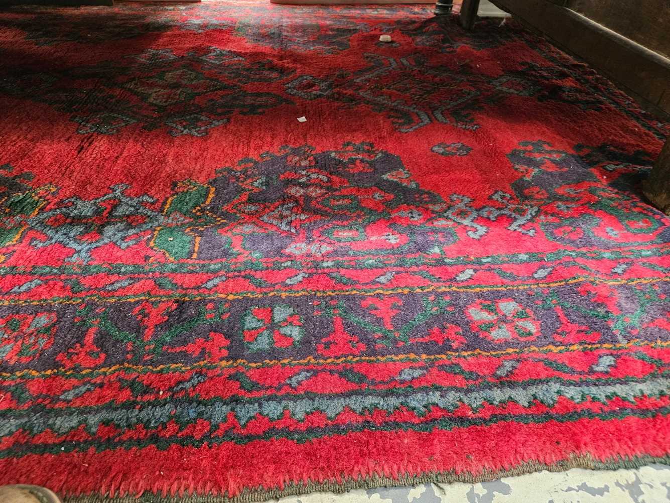 Turkish Oushak rug Measurements 264 x 188cms.