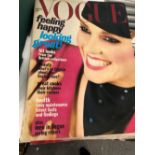 Vintage Vogue magazine and numerous interview texts.