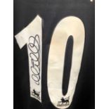 Multi-signed England football shirt with COA and a black Liverpool signed shirt by Michael Owen