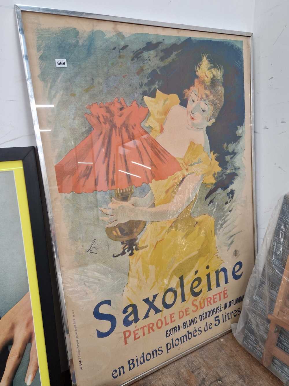 An original large French Art Nouveau poster, By Jules Cheret. H 123cms W 87cms appears to be