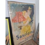 An original large French Art Nouveau poster, By Jules Cheret. H 123cms W 87cms appears to be