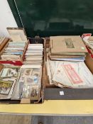 A large quantity of postcards and ephemera.