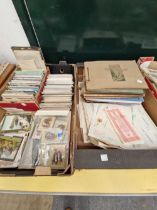 A large quantity of postcards and ephemera.