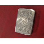 An early Victorian hallmarked silver snuff box with a vesta strike, by Joseph Willmore.