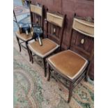 A set of three Edwardian bedroom chairs.