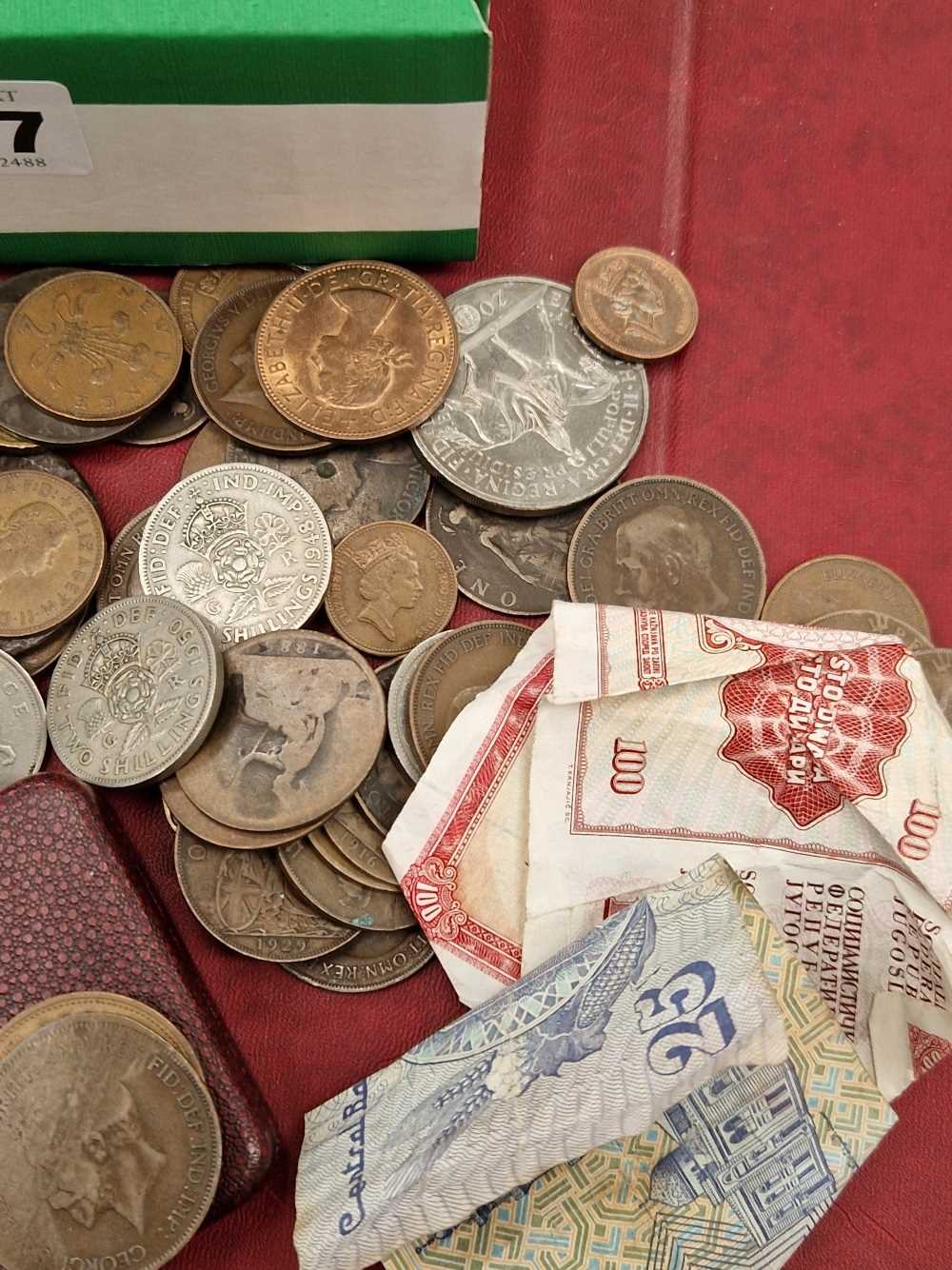 A collection of antique and later GB and world coins, various bank notes including a Peppiatt 10 - Image 4 of 4