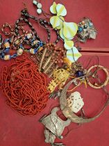 A small collection of eastern and other decorative jewellery.
