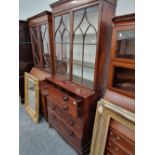 A 19th century mahogany secrataire bookcase.