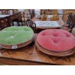 A pair of Victorian footstools.