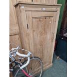 An antique pine scullery cabinet.