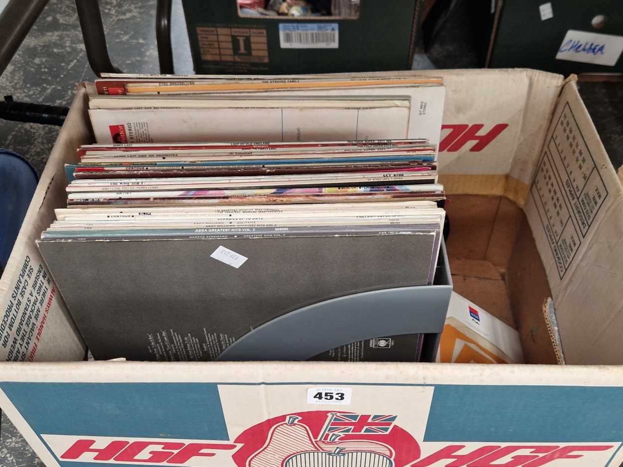 LP records with some singles, easy listening, big bands and some pop