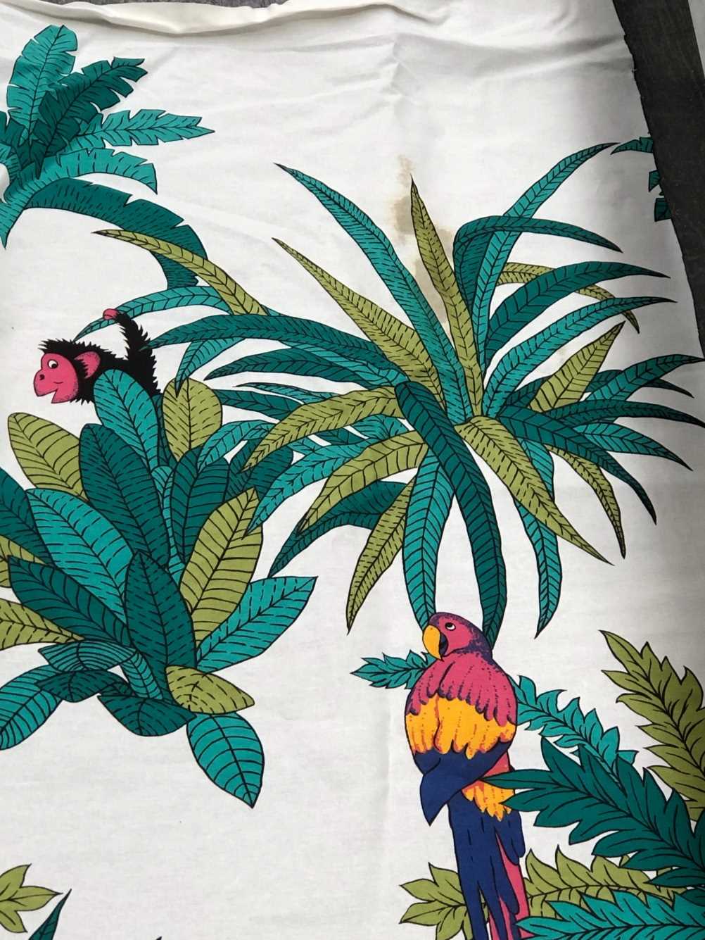 Two Robert Kime Ltd silk embroidered cushions together with lengths of textile printed with chimps - Image 26 of 29