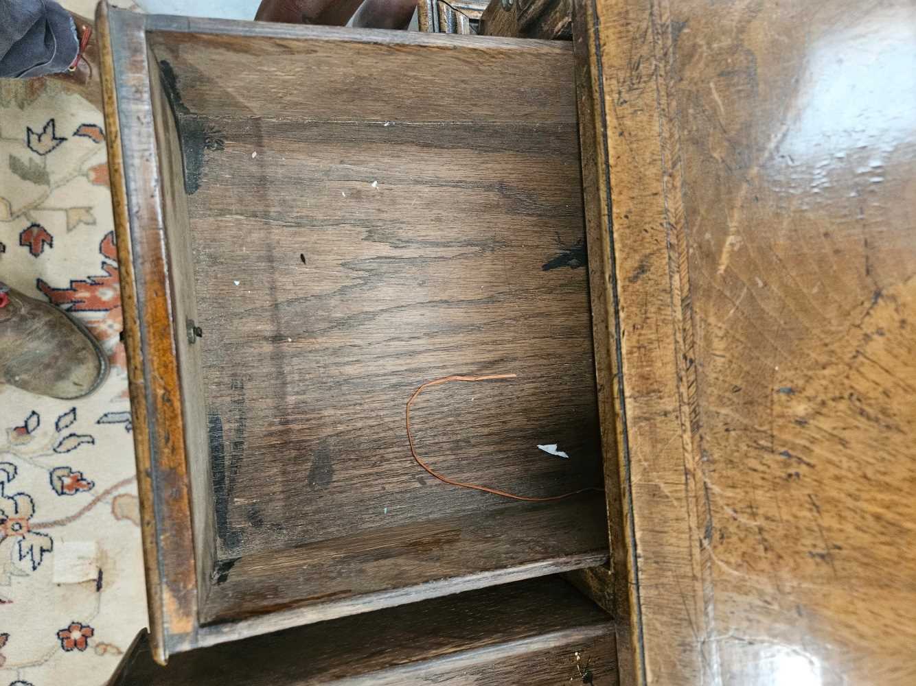 A 17th century style walnut bureau on stand. - Image 38 of 47