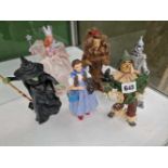 A set of six Wizard Of Oz figures.