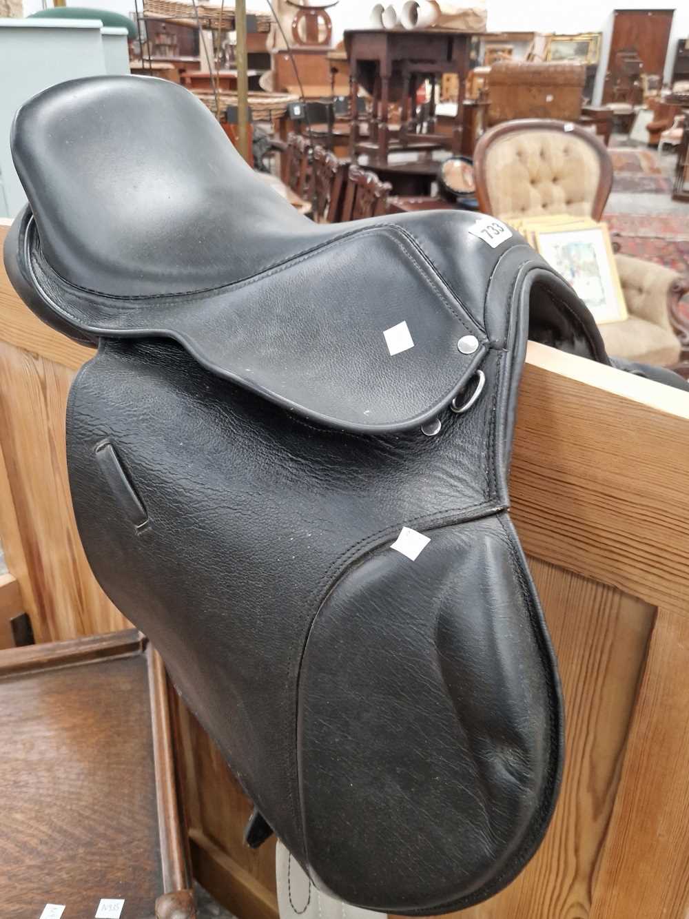 A horse saddle.
