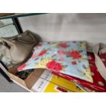 Toe Cath Kidston vinyl bags together with a grey leather hand bag