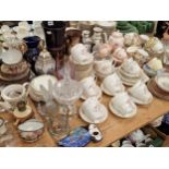 Tuscan, Bilton and other tea wares, drinking glass, vases and jars