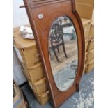 Large mahogany framed mirror.