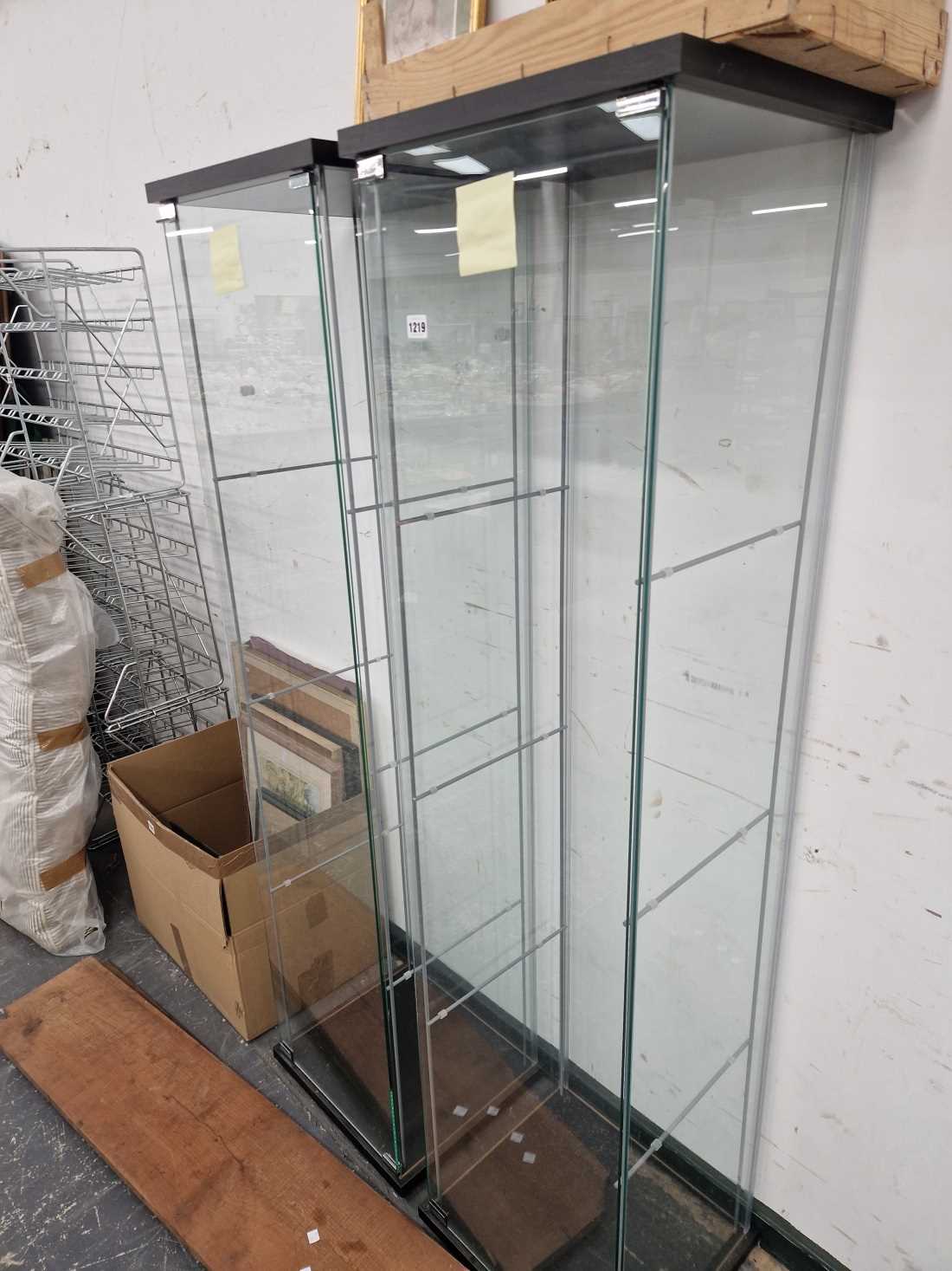 Two display cabinets.