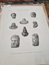 Two 19th century engravings of antiquities and one other.