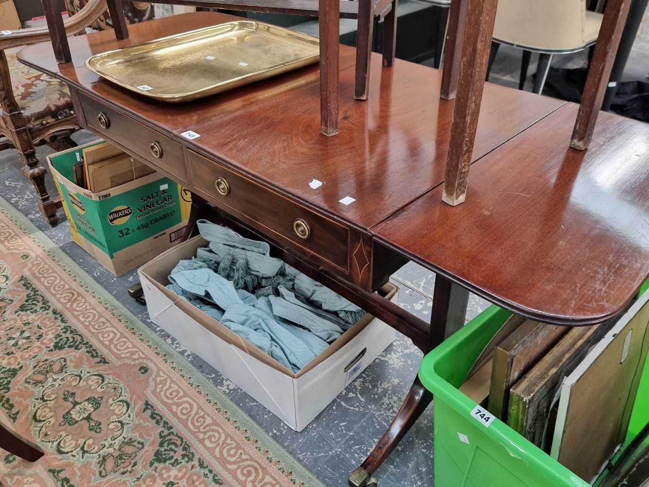 A 19th century mahogany sofa table.