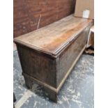 A good 18th century elm plank coffer.