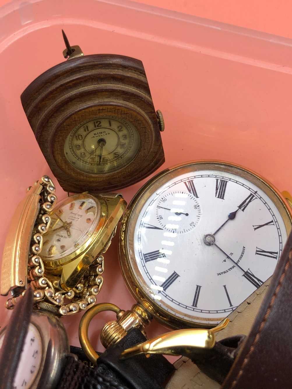 A collection of vintage pocket watches and wristwatches to include American Waltham U.S.A, Siro - Image 2 of 4