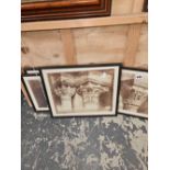 A SET OF FOUR FRAMED VINTAGE PHOTOGRAPHS OF ARCHITECTURAL CAPITALS. (4)