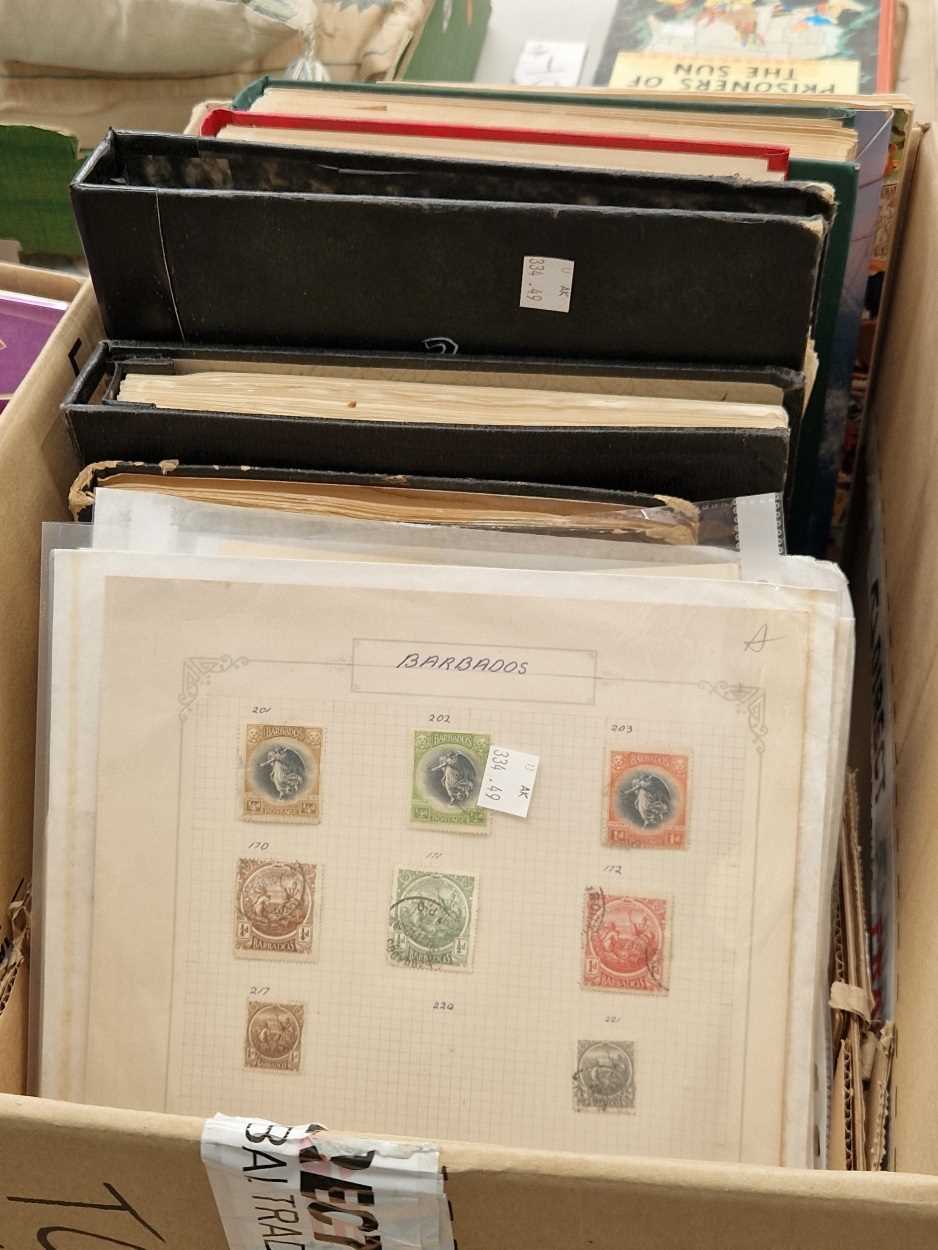 Albums, sheets and loose world stamps