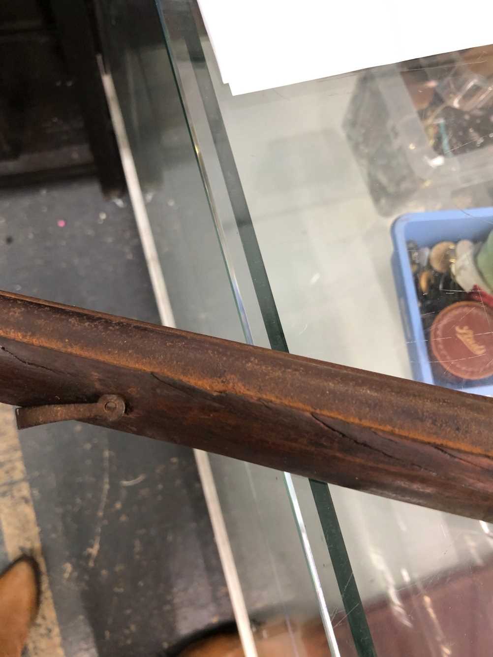 A rare north European antique double barrel flintlock sporting gun. The left hammer is missing the - Image 10 of 27
