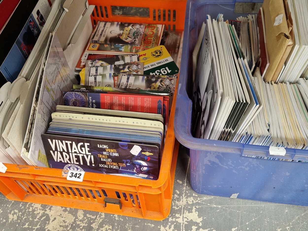 Magazines and cards to do with cars, hill climbing and racing
