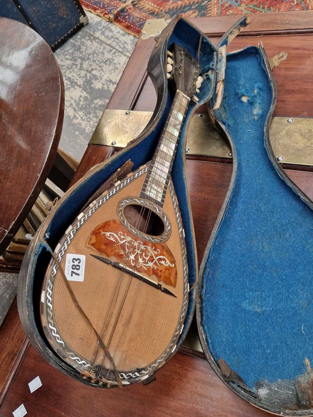 Antique mandolin for restroation with case.