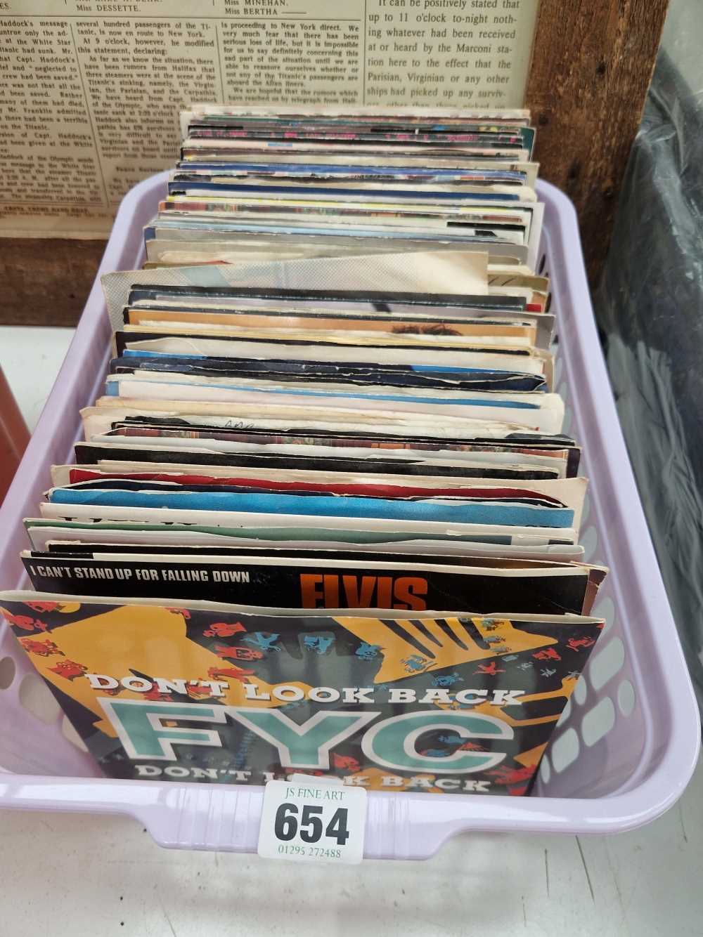 Approximately 100 7" single records mostly 70's and 80's pop and rock.