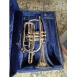 A silver plated cornet. We are able to post this to a UK address. The cost is £35 plus VAT.