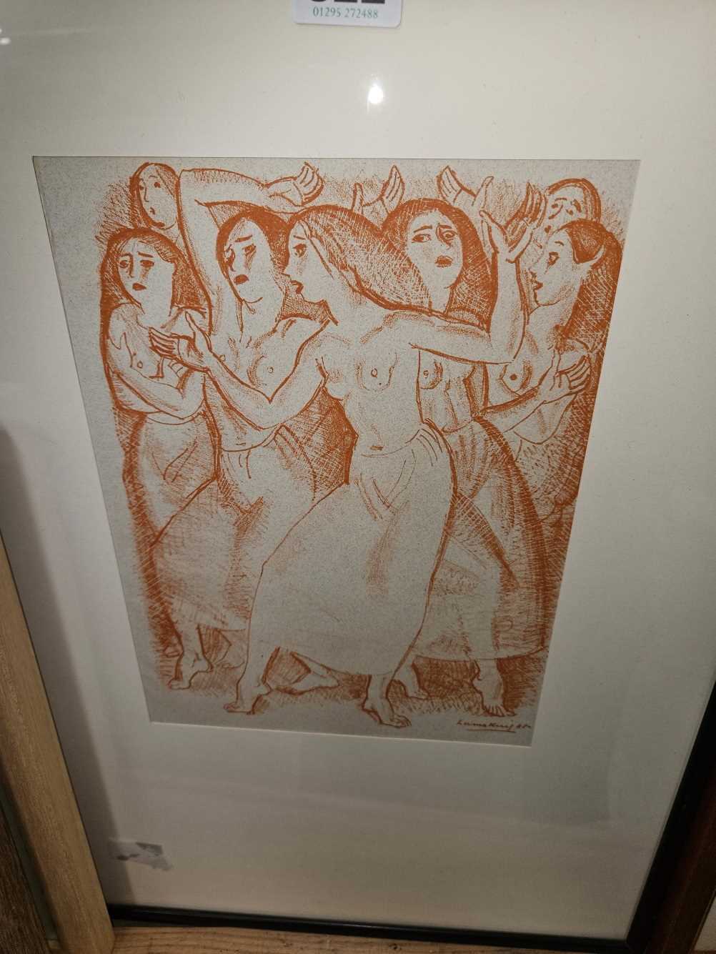 AFTER DAME LAURA KNIGHT, DANCERS, LITHOGRAPH, 19 x 25.5cm.