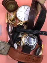 A collection of vintage pocket watches and wristwatches to include American Waltham U.S.A, Siro