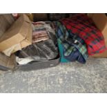 A large qty of vintage clothing including kilts etc.